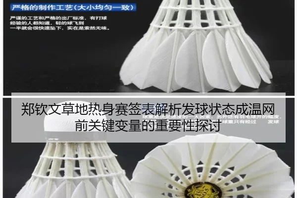 郑钦文草地热身赛签表解析发球状态成温网前关键变量的重要性探讨